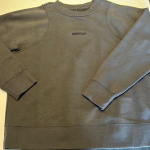 NWOT Lululemon Loungeful Embroidered Crewneck - Graphite Grey - Size 10